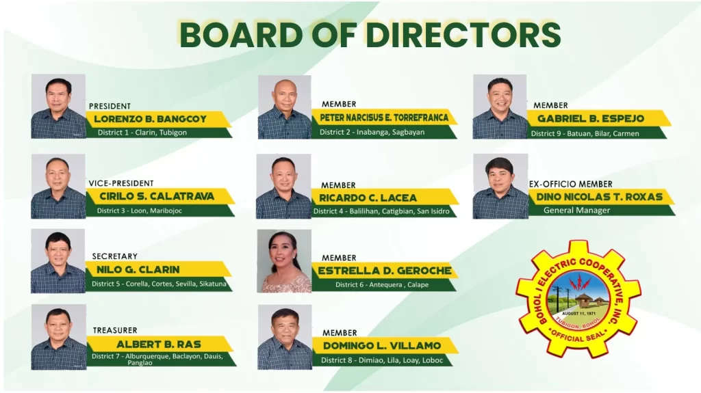 boheco 1 board of directors
